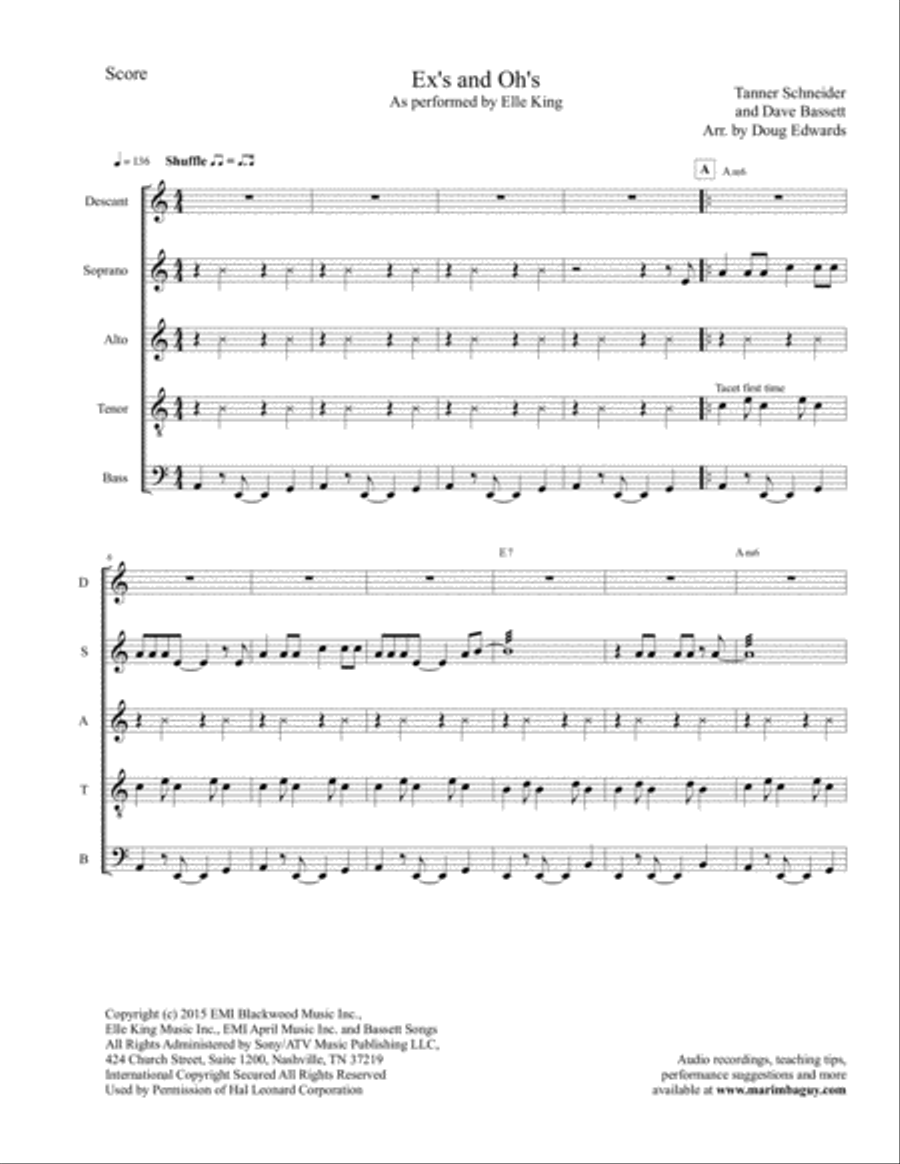 Ex's & Oh's Percussion Ensemble scores gallery preview page 5