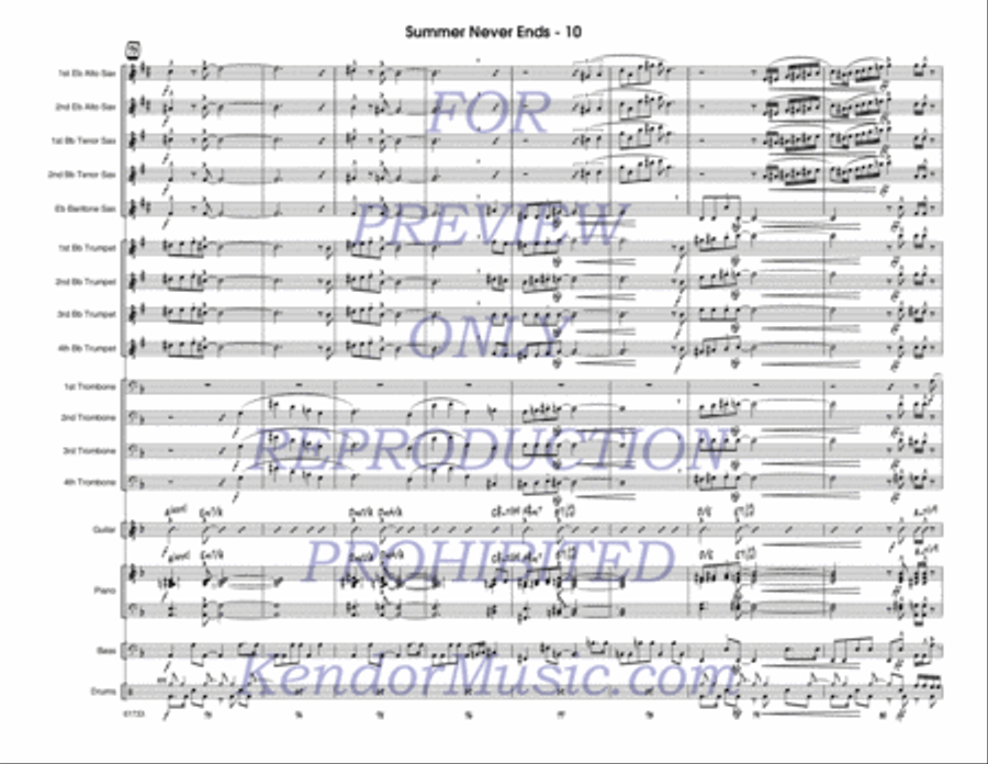 Summer Never Ends Jazz Ensemble scores gallery preview page 11