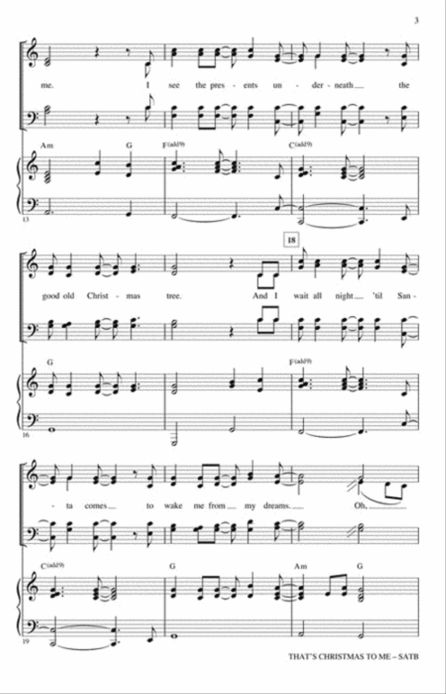 That's Christmas to Me A Cappella scores gallery preview page 3