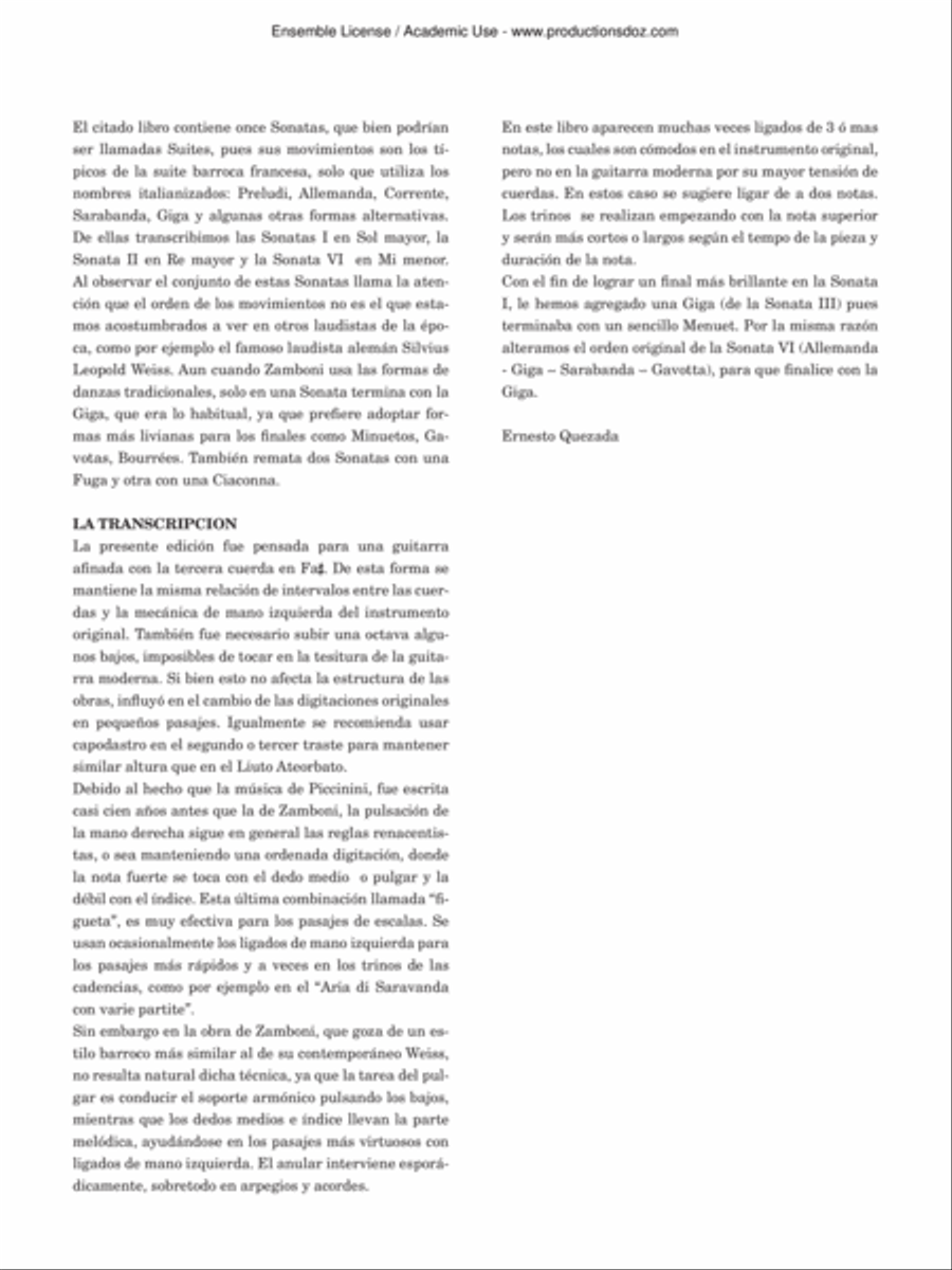 Renaissance and Baroque music for guitar Classical Guitar scores gallery preview page 6