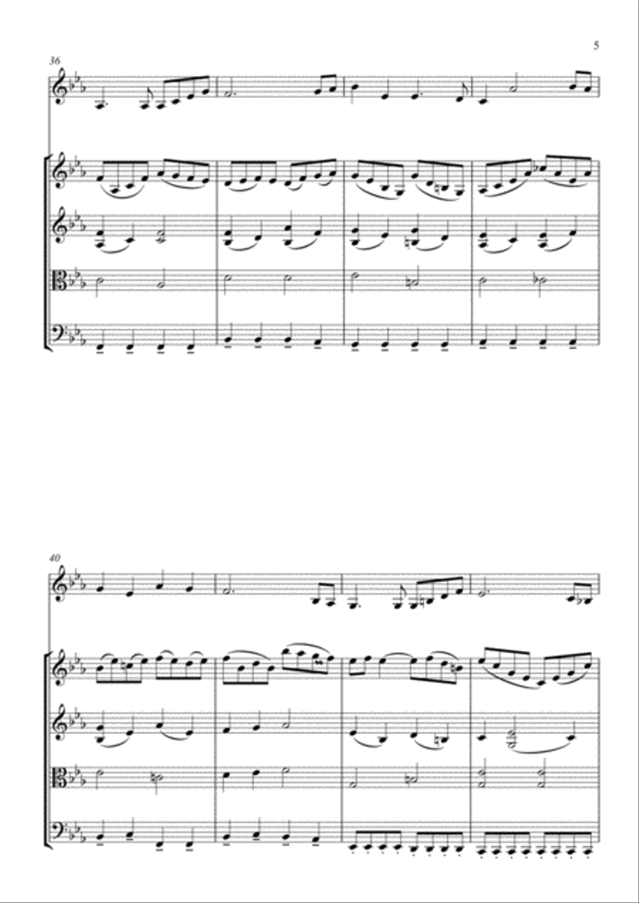 Hymne A L'amour Hymne A L'amour String Quartet scores gallery preview page 6