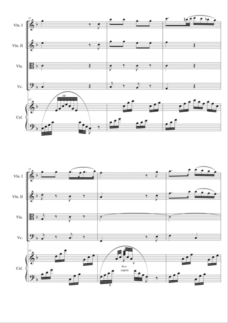 Davide Macaluso: PAPAGENO VARIE' (ES-22-050) - Score Only String Quartet scores gallery preview page 4