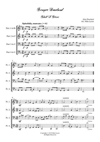 Brass Quartet - Semper Dowland image number null