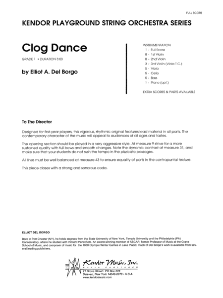 Clog Dance - Full Score