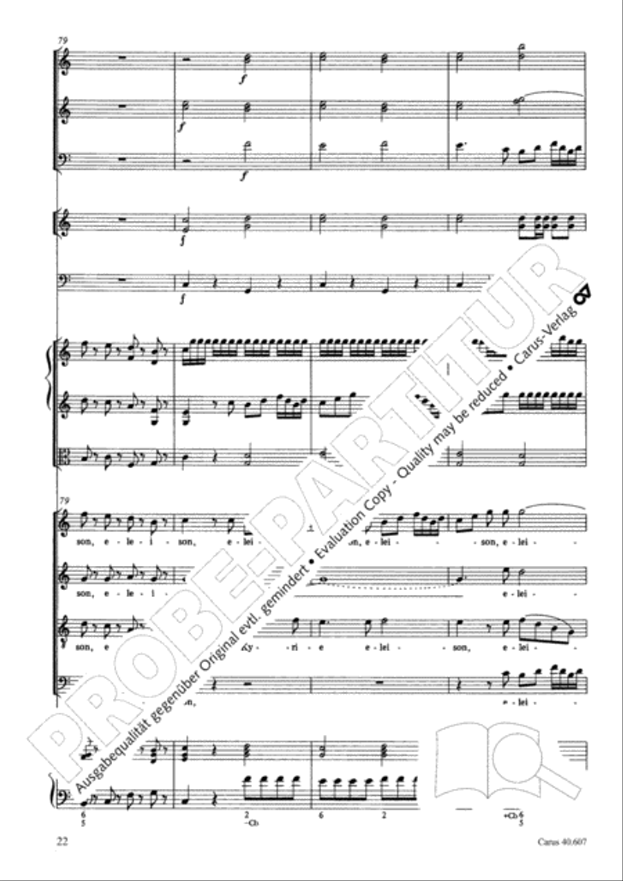 Mass in time of war (Missa in tempore belli) 4-Part scores gallery preview page 33