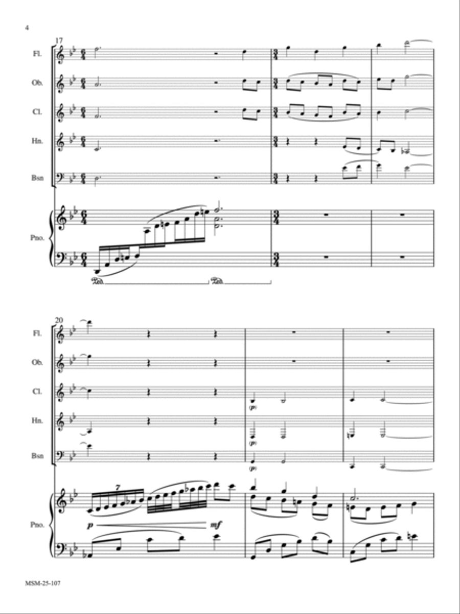 I Wonder as I Wander Woodwind Quintet scores gallery preview page 4