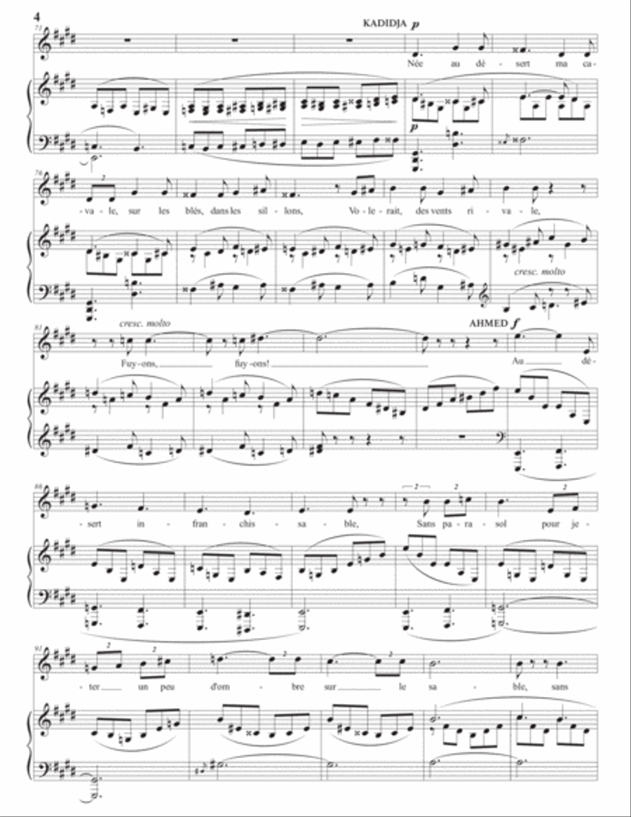 DUPARC: La fuite (transposed to C-sharp minor) Piano scores gallery preview page 5