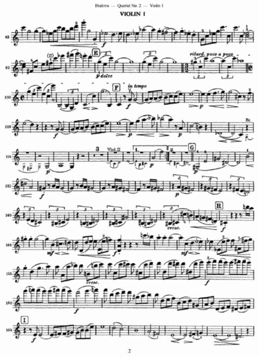 Brahms - Quartet No. 2 Op. 51, No. 2