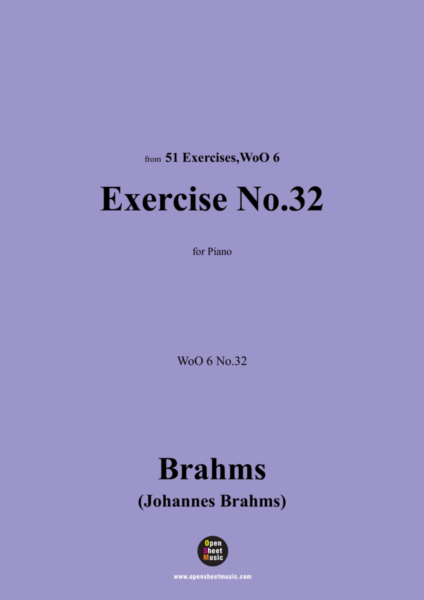 Brahms-Exercise No.32,WoO 6 No.32,for Piano image number null