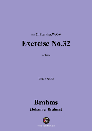 Book cover for Brahms-Exercise No.32,WoO 6 No.32,for Piano