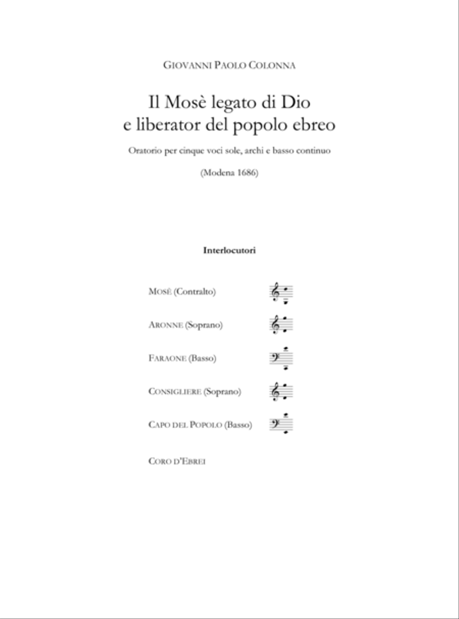 L’Assalonne (Modena 1684) - Il Mosè legato di Dio e liberator del popolo ebreo (Modena 1686). Critical Edition Choir scores gallery preview page 8