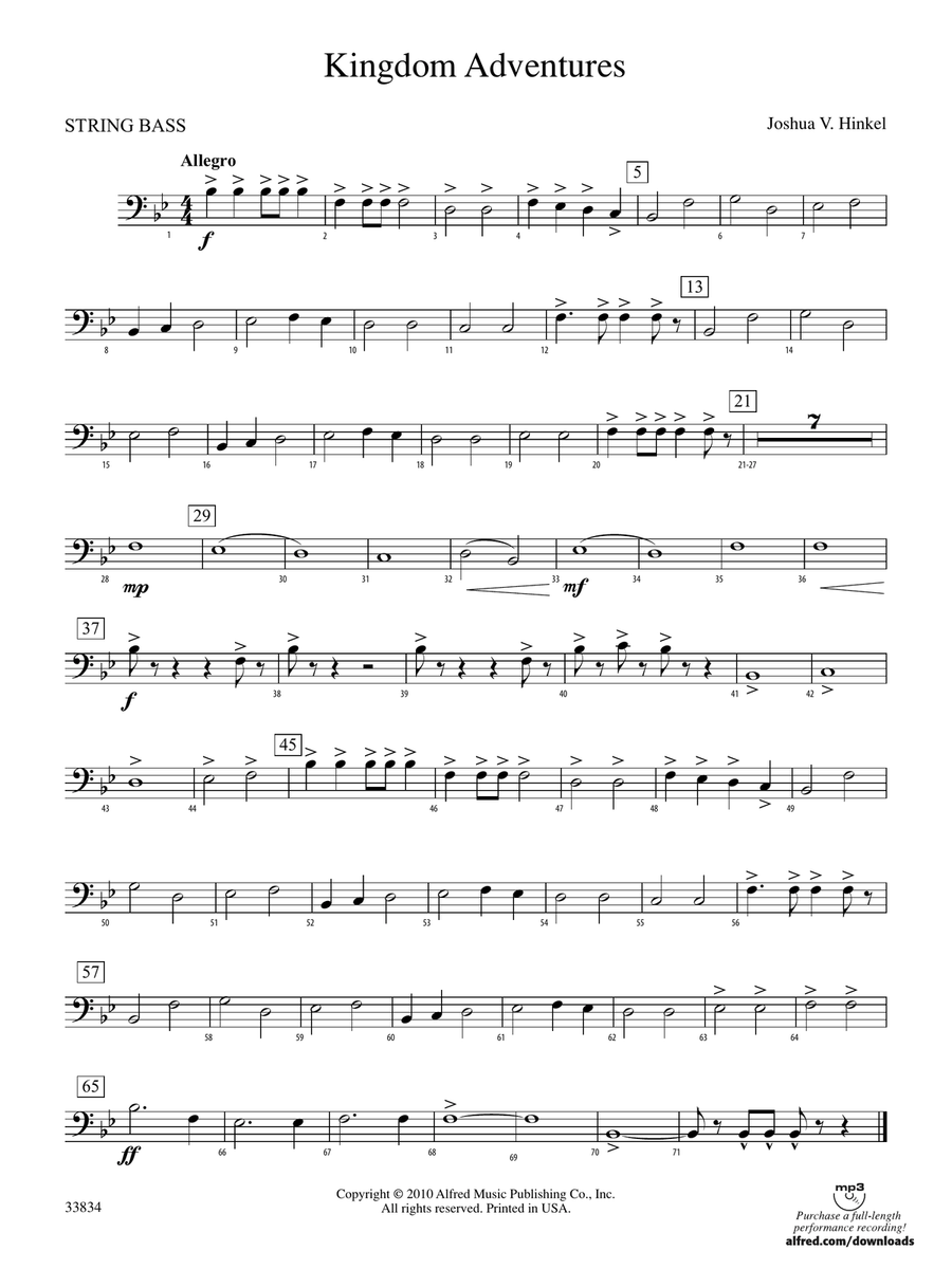 Kingdom Adventures: (World Part) String Bass