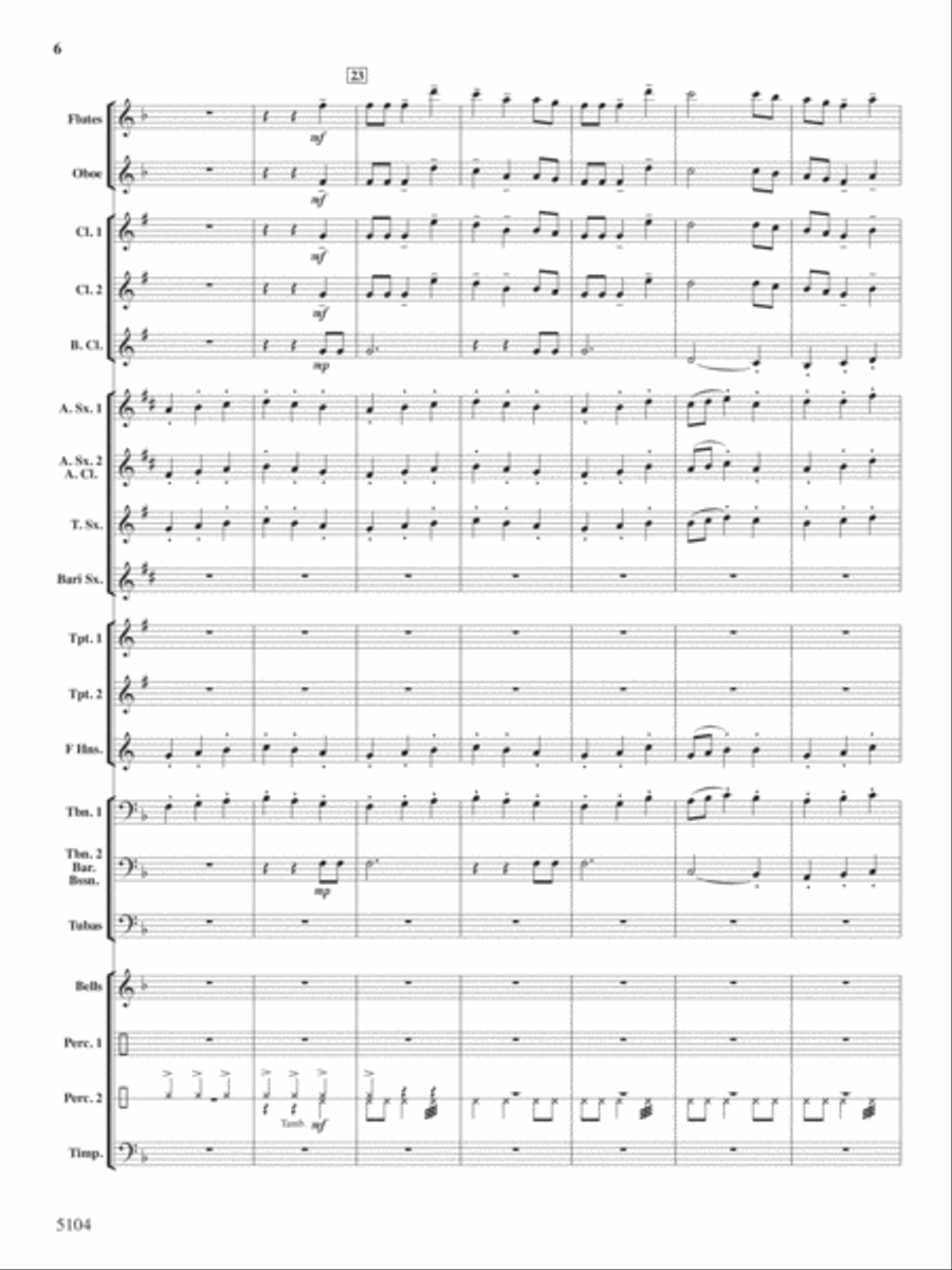A Christmas Fantasy in 3/4 Time Concert Band scores gallery preview page 5