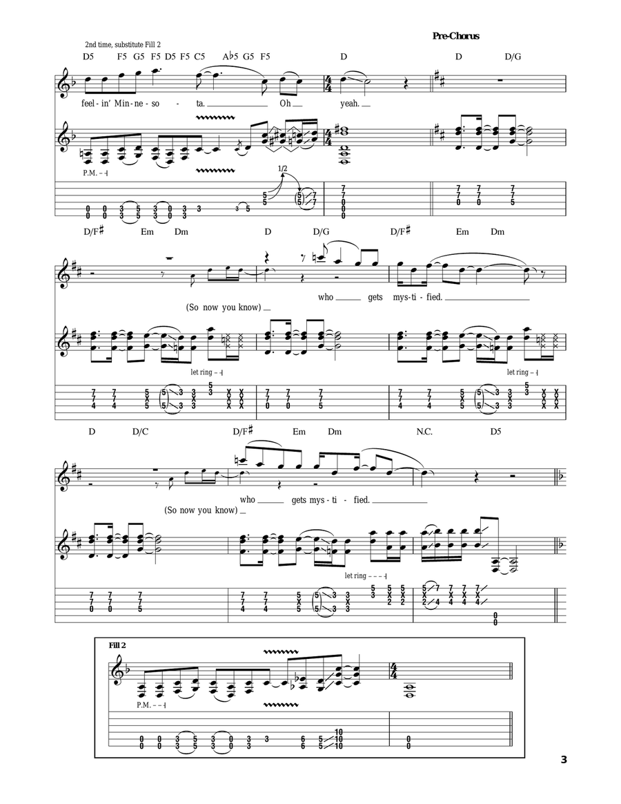 Outshined Acoustic Guitar scores gallery preview page 3