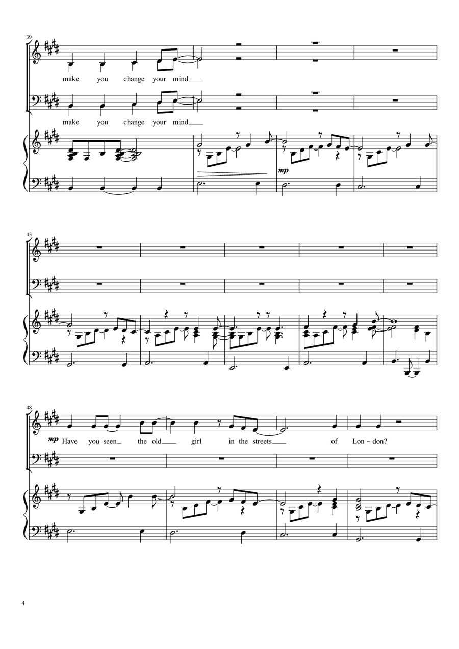 Streets Of London 4-Part scores gallery preview page 4