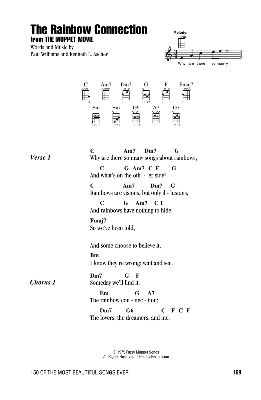 The Rainbow Connection Ukulele scores gallery preview page 1