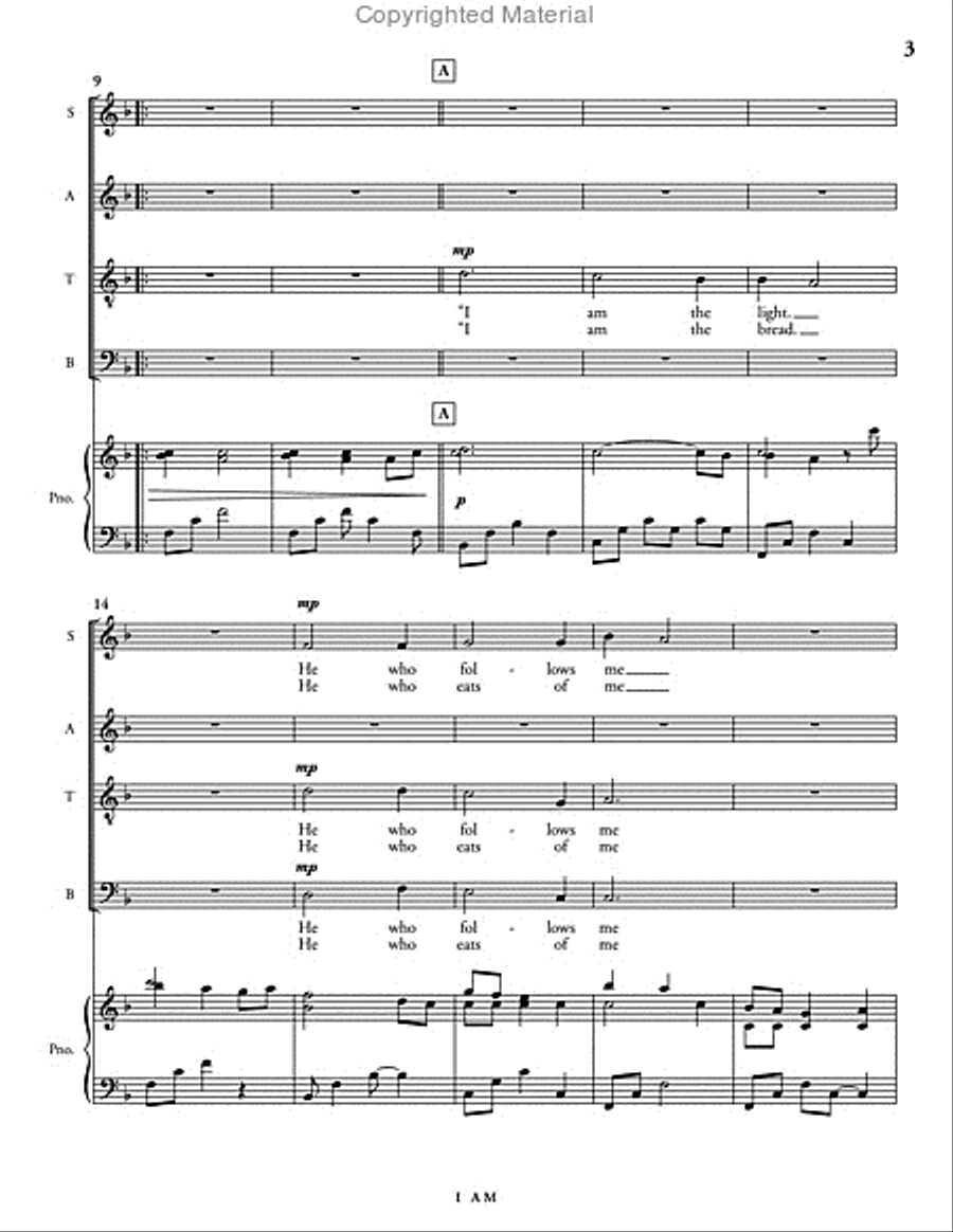 I Am (choral score) 4-Part scores gallery preview page 3