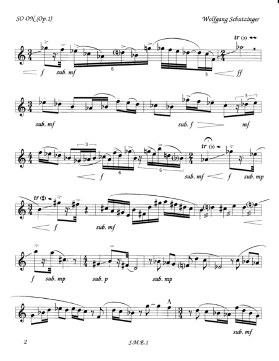 So On (Op 1) Flute Solo scores gallery preview page 3