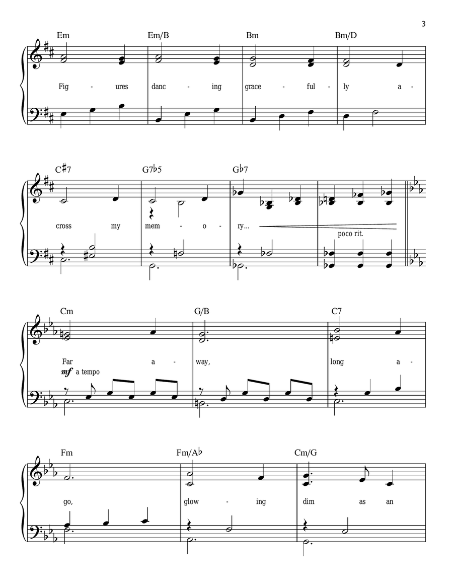 Once Upon A December Easy Piano scores gallery preview page 3