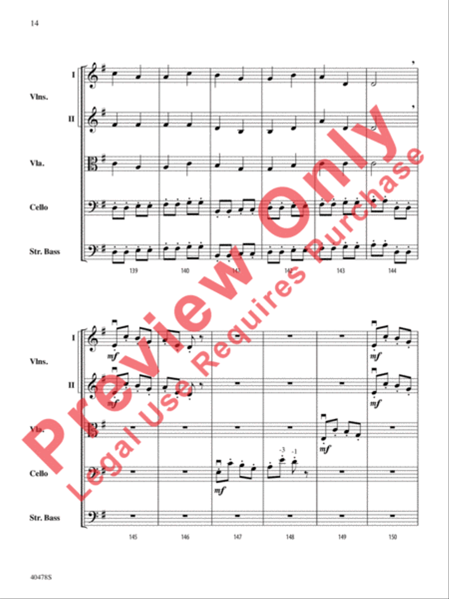 Coney Island Romp String Orchestra scores gallery preview page 15