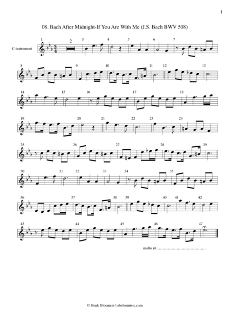 If You Are With Me from Bach BWV 508 Small Ensemble scores gallery preview page 3