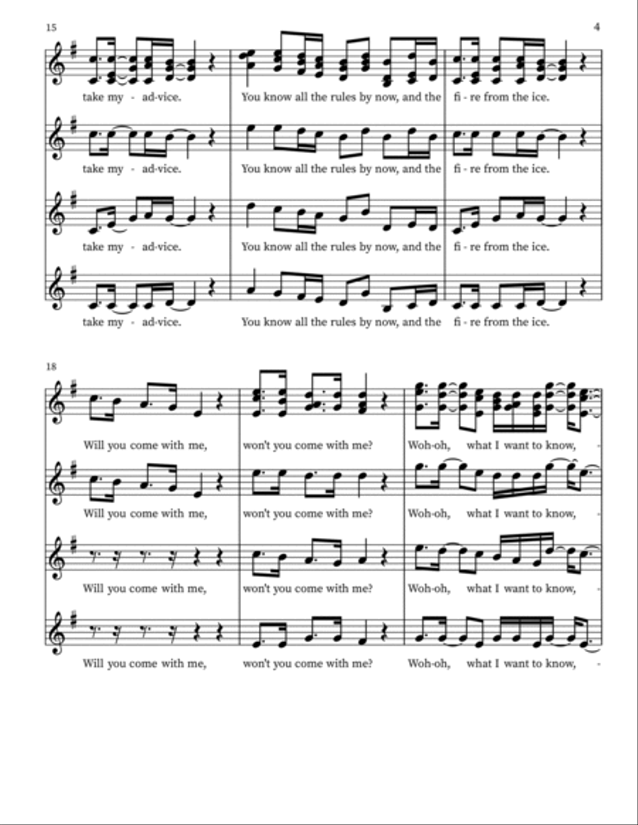 Uncle John's Band Uncle John's Band Alto Voice scores gallery preview page 4