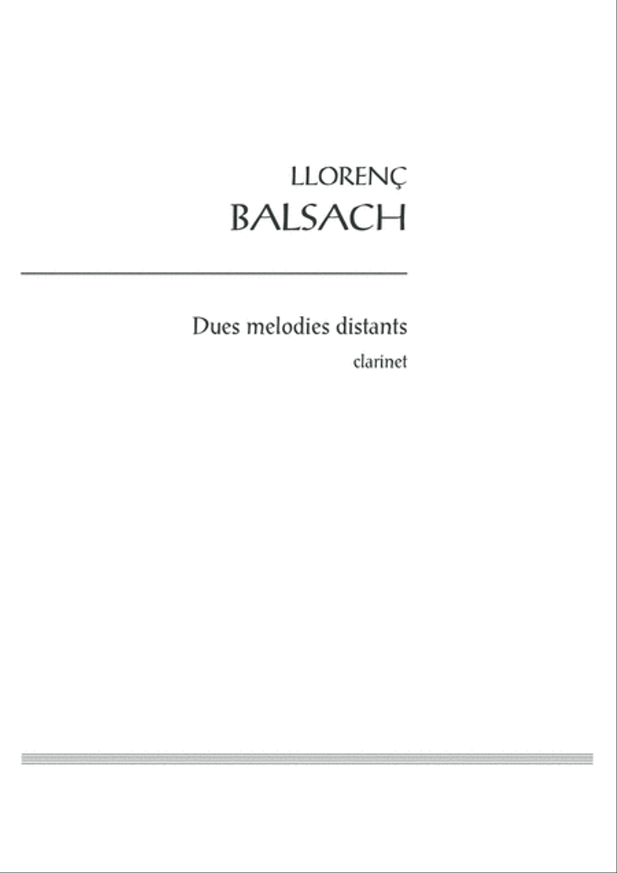 Dues melodies distants Clarinet Solo scores gallery preview page 3