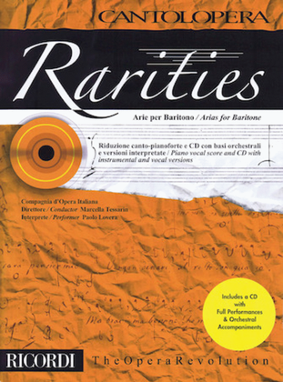 Book cover for Rarities: Arias for Baritone