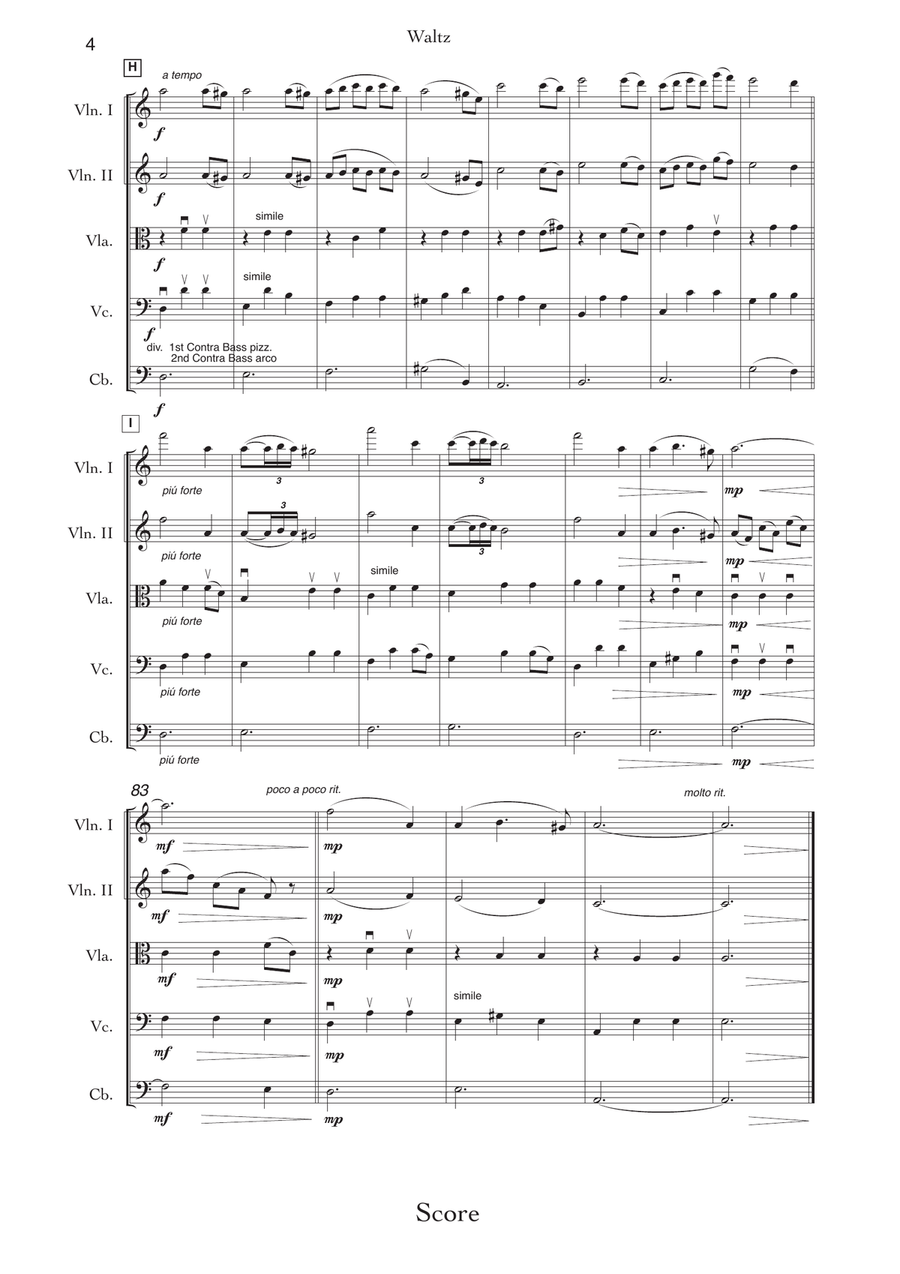Waltz Unforgettable - for String Orchestra String Orchestra scores gallery preview page 4