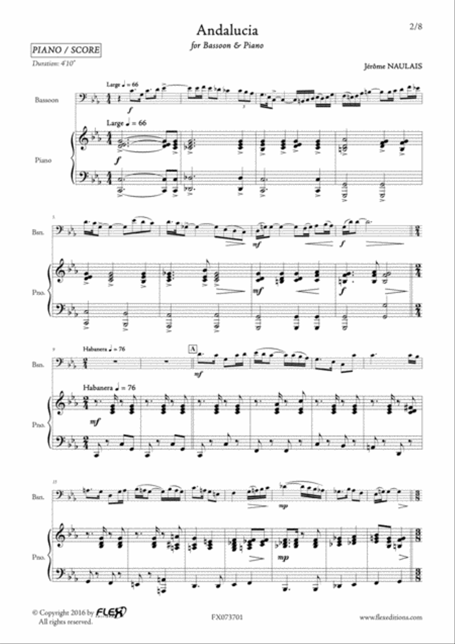 Andalucia Bassoon scores gallery preview page 2