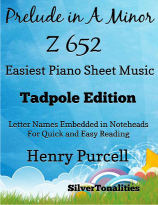 Prelude in A Minor Z 652 Easiest Piano Sheet Music 2nd Edition
