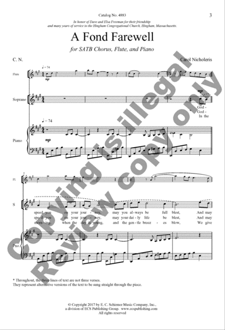 A Fond Farewell A Fond Farewell 4-Part scores gallery preview page 9