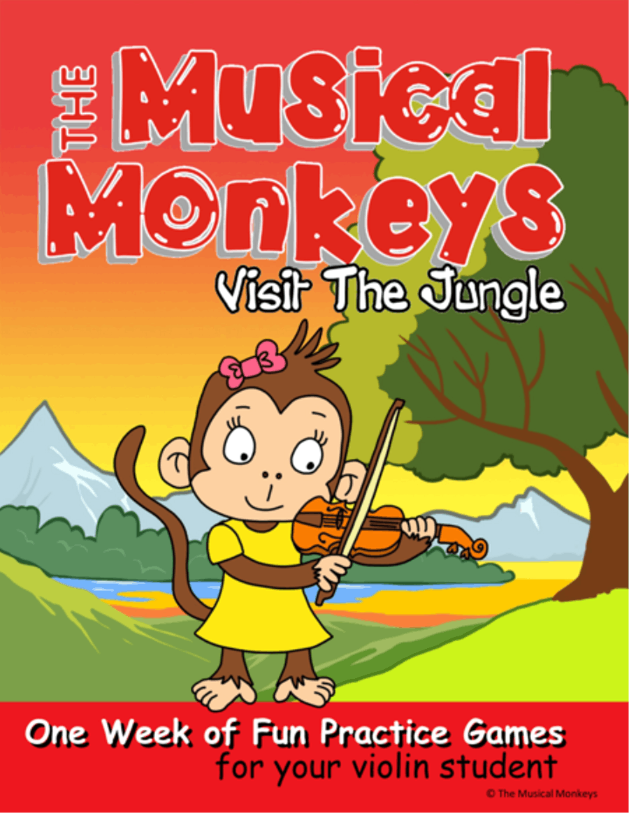 One Week Practice Fun for Young Violin Students - Learn about jungle instruments Violin Solo scores gallery preview page 1