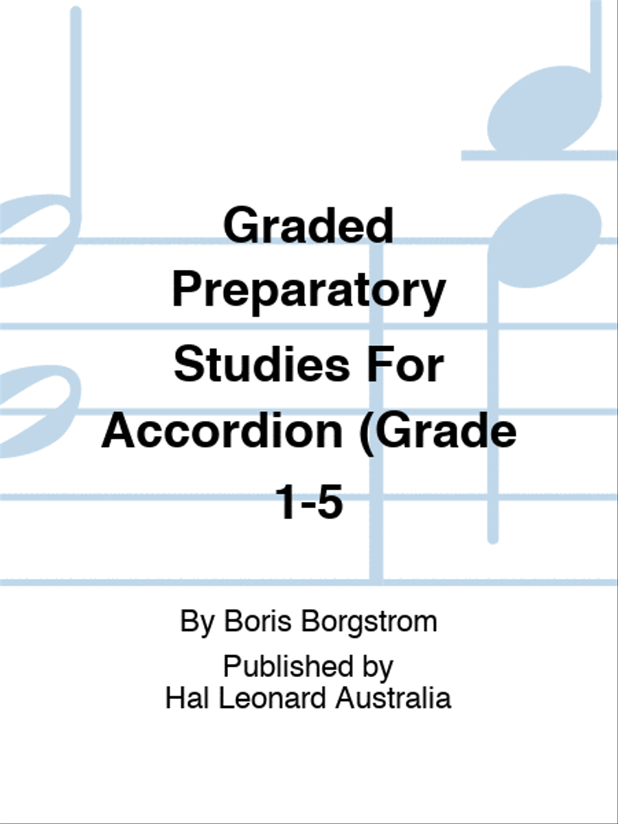 Graded Preparatory Studies For Accordion (Grade 1-5 Piano scores gallery preview page 1