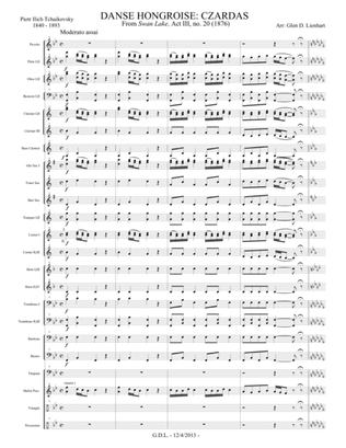 Swan Lake Czardas (Band) - Extra Score