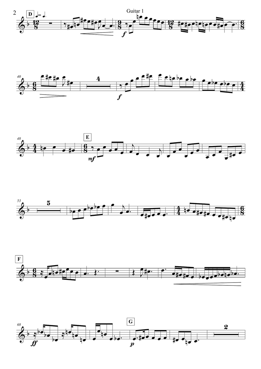 Ploughman's Progress for four guitars Guitar Ensemble scores gallery preview page 4