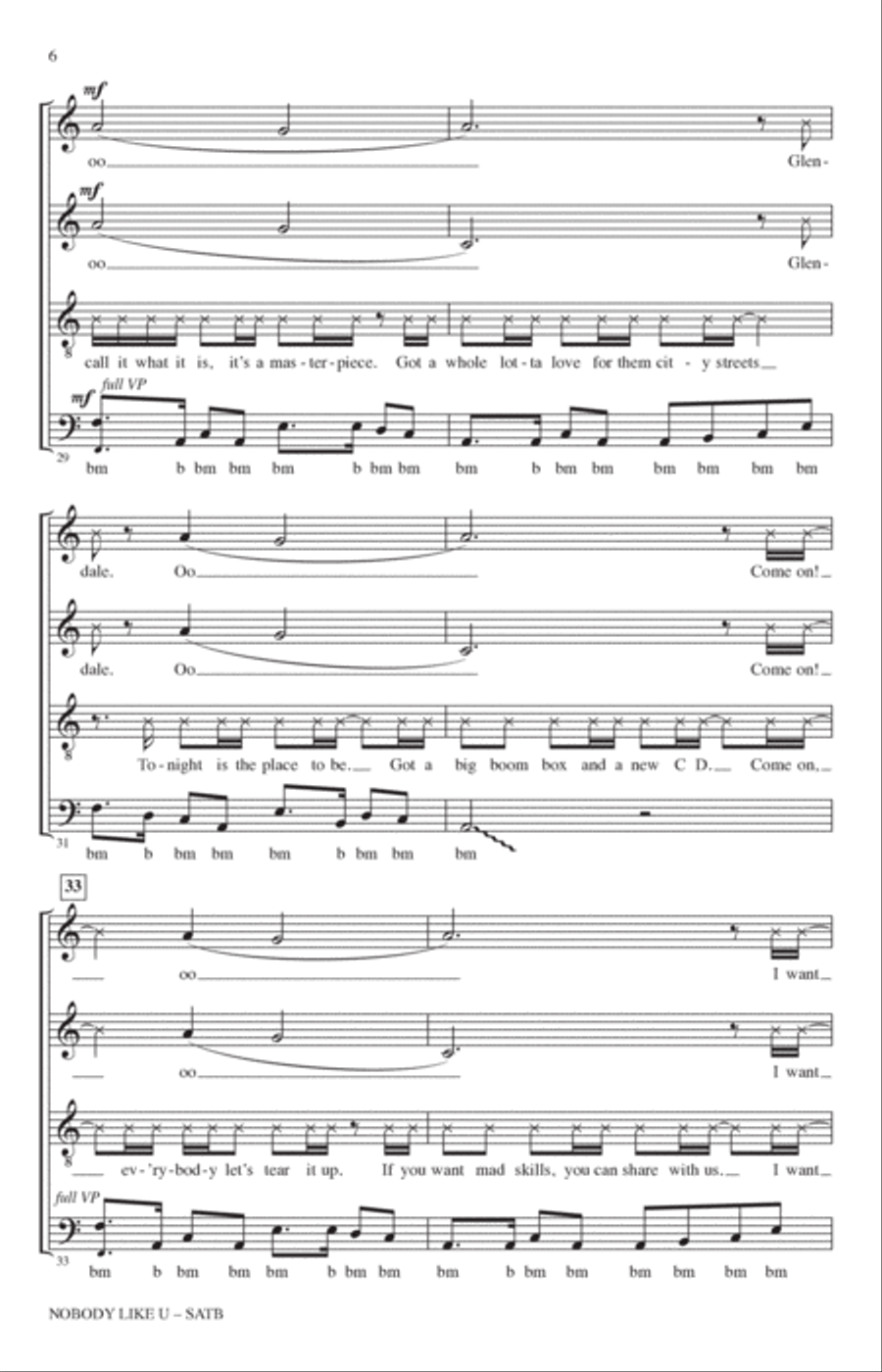 Nobody Like U (from Turning Red) (arr. Deke Sharon) 4-Part scores gallery preview page 5