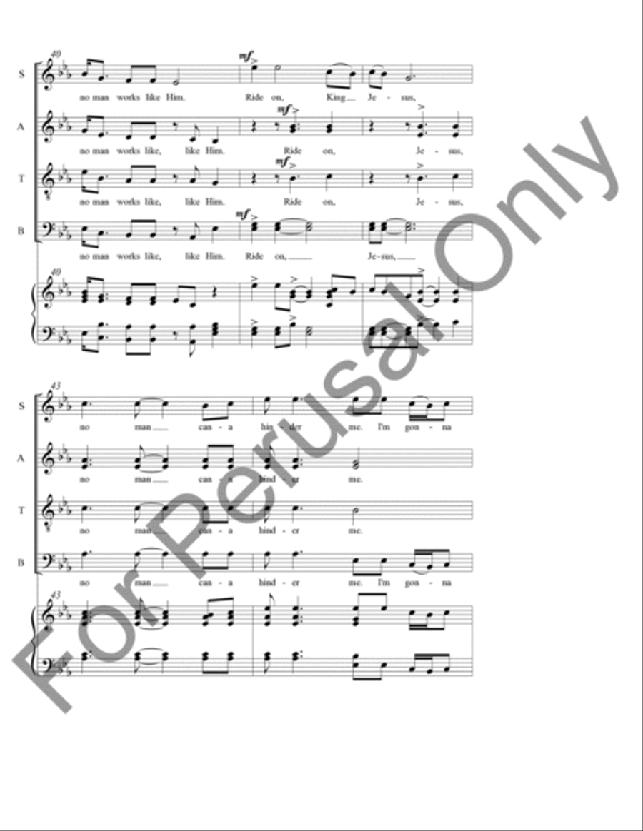 Ride On, King Jesus! Ride On, King Jesus! 4-Part scores gallery preview page 9