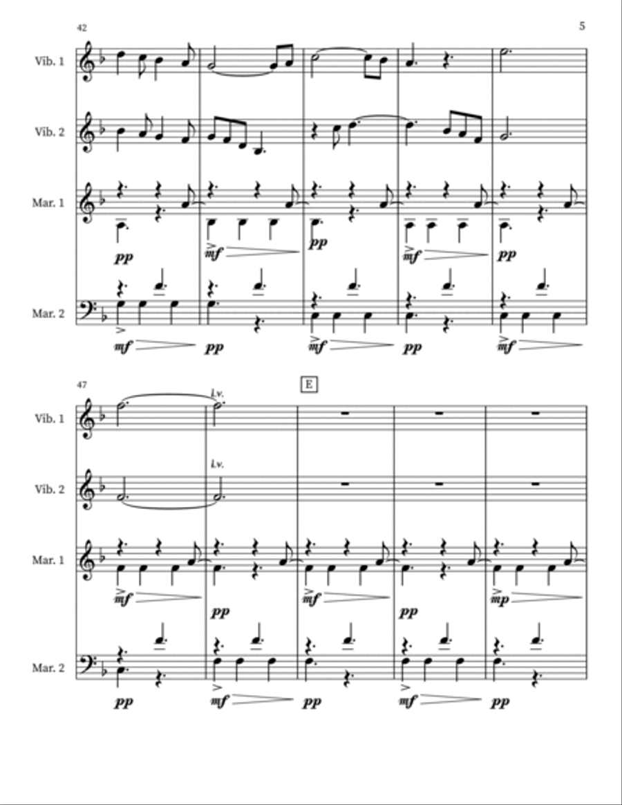 A Day, A Life Marimba scores gallery preview page 5