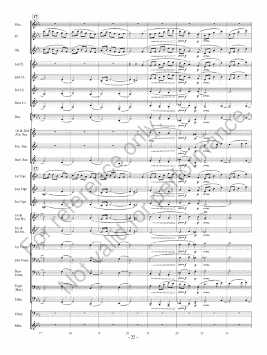 Yorkshire Folk Song Suite Concert Band scores gallery preview page 23