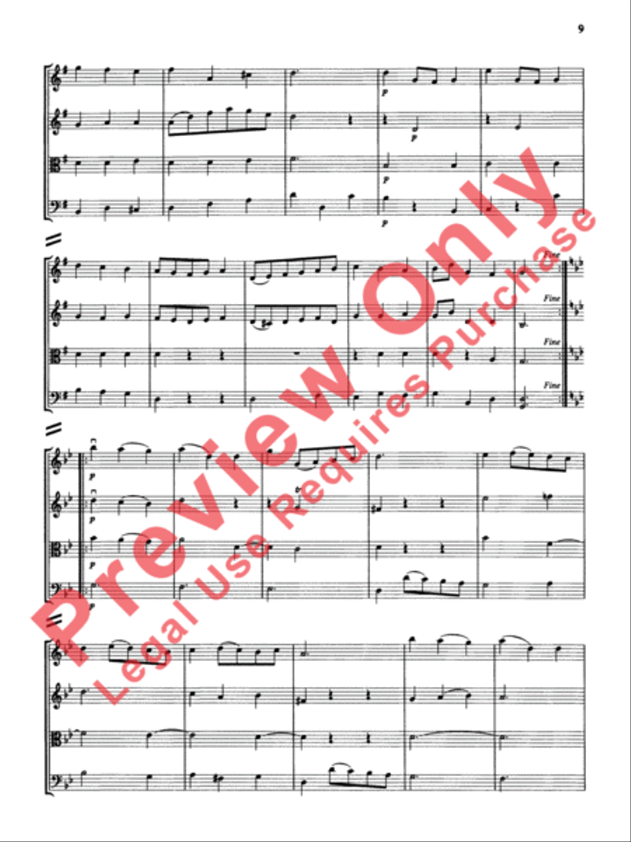 String Quartets for Beginning Ensembles, Volume 3 String Quartet scores gallery preview page 34