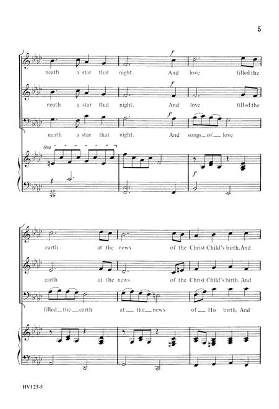 Born 'Neath a Star - 3-part Mixed 3-Part scores gallery preview page 4