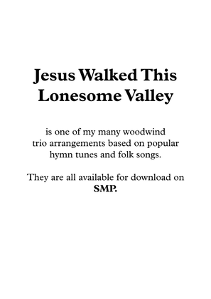 Jesus Walked This Lonesome Valley, for Woodwind Trio
