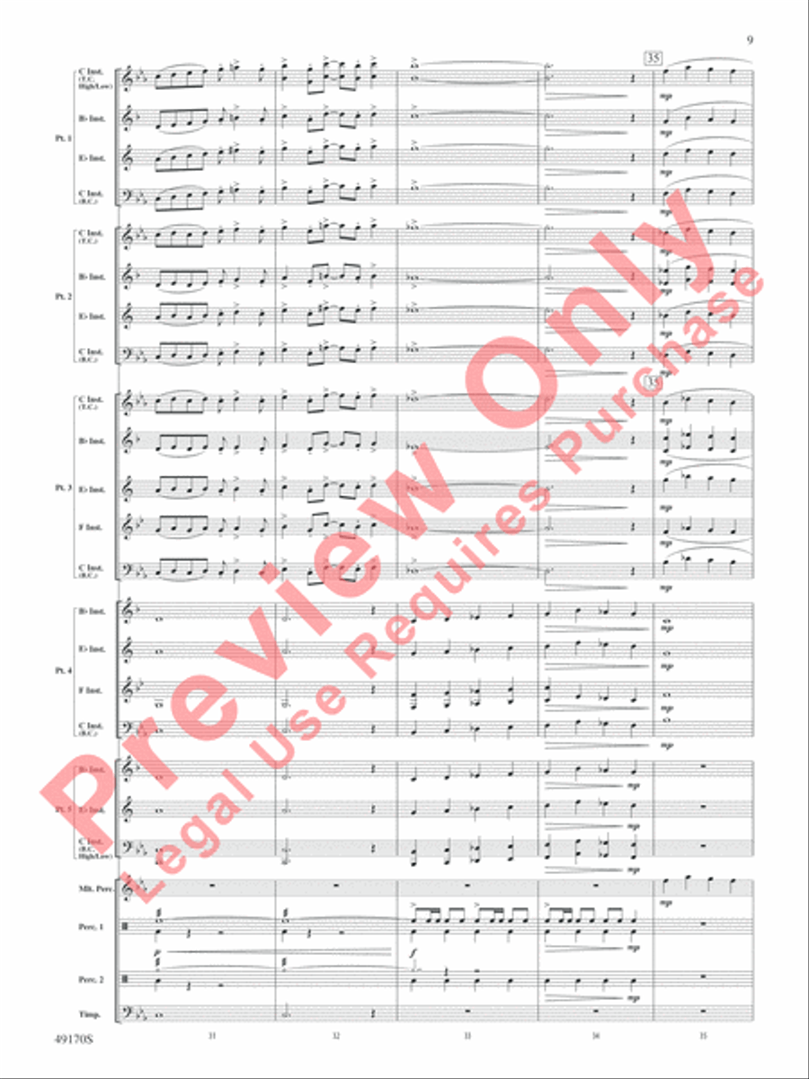 Astronomica Concert Band scores gallery preview page 10