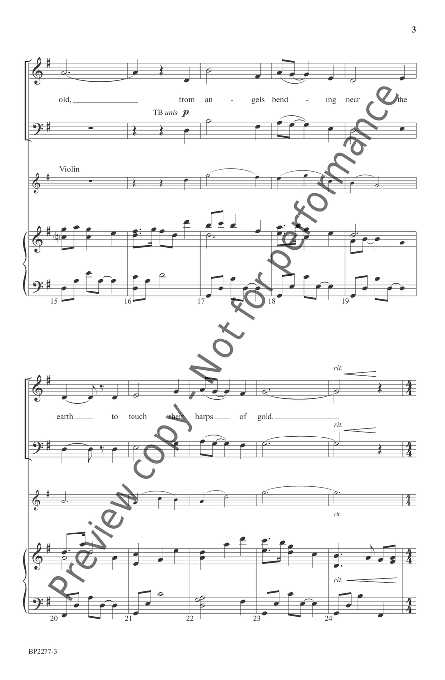 It Came Upon a Midnight Clear 4-Part scores gallery preview page 4