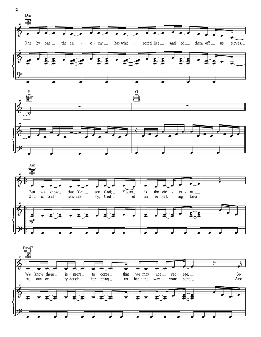 Come Alive (Dry Bones) Piano, Vocal, Guitar scores gallery preview page 2
