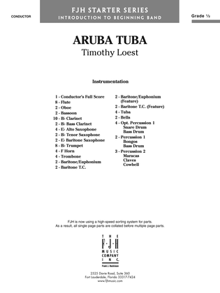 Book cover for Aruba Tuba: Score
