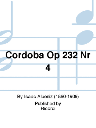 Book cover for Cordoba Op 232 Nr 4