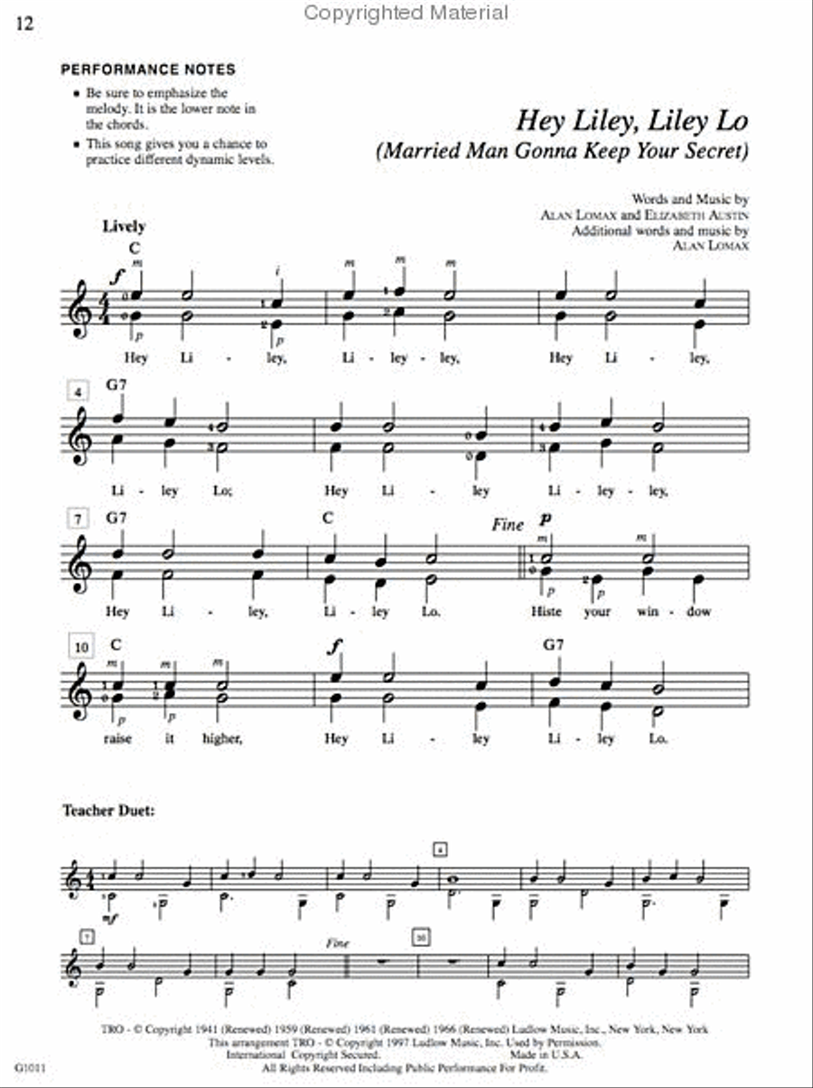GuitarTime Popular Folk, Level 1, Classical Style Acoustic Guitar scores gallery preview page 3