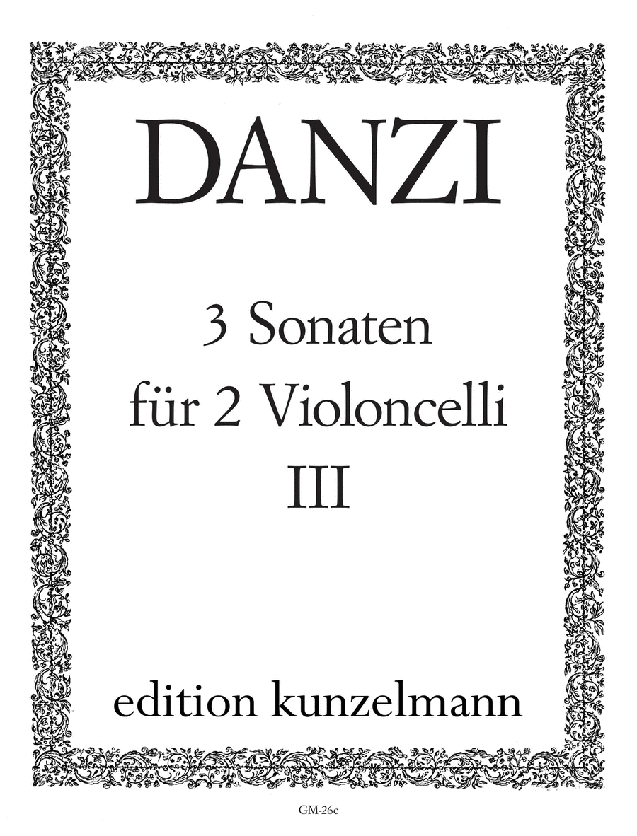 Sonatas (3) Op.1 in 3 volumes Volume 3